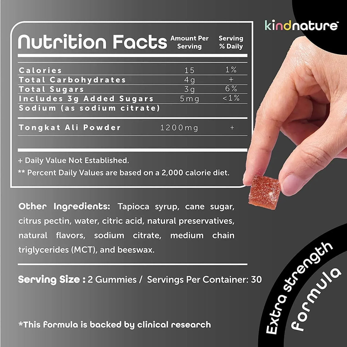 KINDNATURE - KindNature Tongkat Ali 1200Mg. 60 Gomitas - The Red Vitamin MX - Suplementos Alimenticios - {{ shop.shopifyCountryName }}