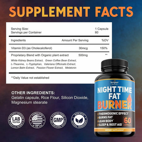 KINPUR PHARMA - Kinpur Pharma Night Time Fat Burner 120 Capsulas - The Red Vitamin MX - Suplementos Alimenticios - {{ shop.shopifyCountryName }}