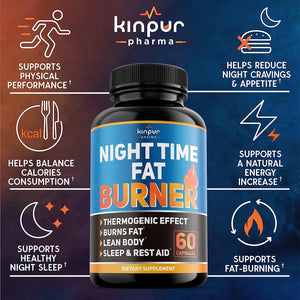 KINPUR PHARMA - Kinpur Pharma Night Time Fat Burner 120 Capsulas - The Red Vitamin MX - Suplementos Alimenticios - {{ shop.shopifyCountryName }}