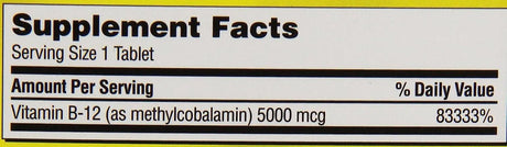 KIRKLAND - Kirkland B-12 5000mcg Quick Dissolve 300 Tabletas - The Red Vitamin MX - Suplementos Alimenticios - {{ shop.shopifyCountryName }}