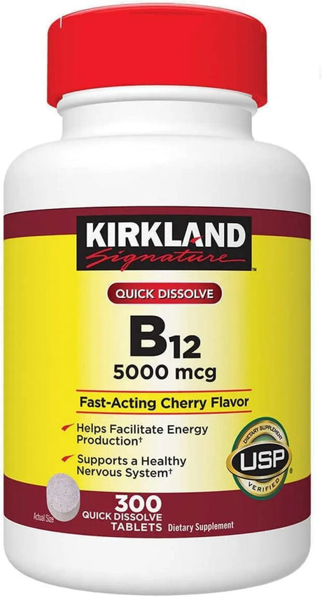 KIRKLAND - Kirkland Vitamins B12 5000mcg 300 Tabletas - The Red Vitamin MX - Suplementos Alimenticios - {{ shop.shopifyCountryName }}