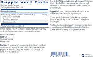 KLAIRE LABS - Klaire Labs Biospora Probiotic 120 Capsulas - The Red Vitamin MX - Suplementos Alimenticios - {{ shop.shopifyCountryName }}