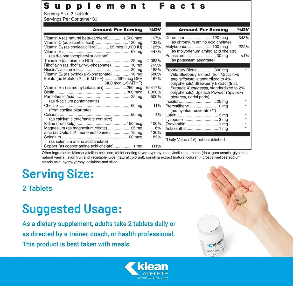 KLEAN ATHLETE - Klean Athlete Klean Multivitamin 60 Tabletas - The Red Vitamin MX - Suplementos Alimenticios - {{ shop.shopifyCountryName }}