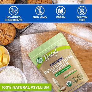 KONSYL - Konsyl Organic Psyllium Husk Powder 340Gr. - The Red Vitamin MX - Suplementos Alimenticios - {{ shop.shopifyCountryName }}