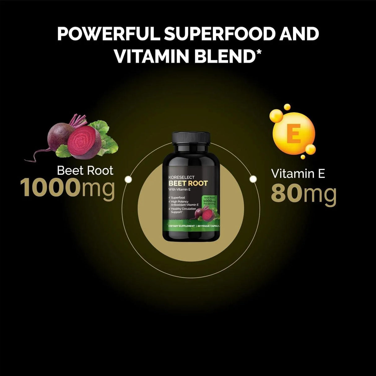 KORESELECT - KORESELECT Beet Root 1000Mg. 60 Capsulas - The Red Vitamin MX - Suplementos Alimenticios - {{ shop.shopifyCountryName }}