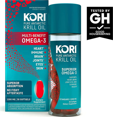 KORI KRILL - Kori Antarctic Krill Oil Omega-3 1200Mg. Max Strength 30 Capsulas Blandas - The Red Vitamin MX - Suplementos Alimenticios - {{ shop.shopifyCountryName }}