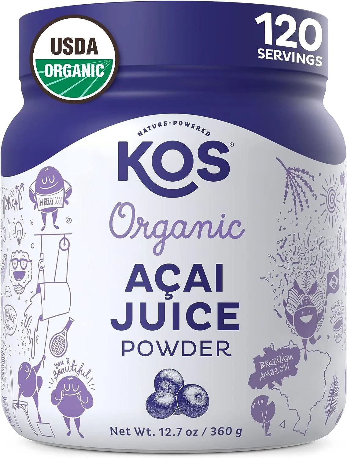 KOS - KOS Organic Acai Powder 360Gr. - The Red Vitamin MX - Suplementos Alimenticios - {{ shop.shopifyCountryName }}