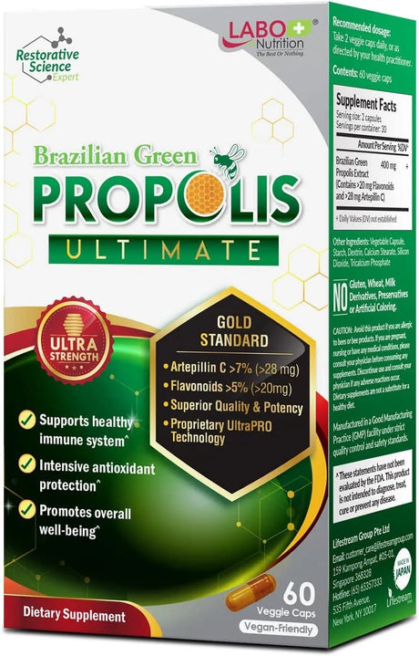 LABO NUTRITION - LABO Nutrition Brazilian Green Propolis Ultimate 60 Capsulas - The Red Vitamin MX - Suplementos Alimenticios - {{ shop.shopifyCountryName }}