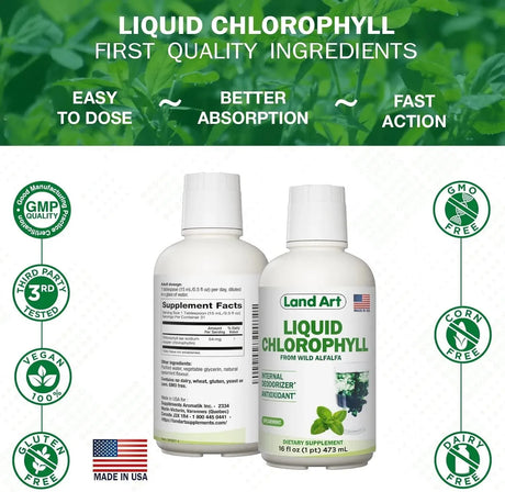 LAND ART - Land Art Liquid Chlorophyll Mint Flavored 473Ml. - The Red Vitamin MX - Suplementos Alimenticios - {{ shop.shopifyCountryName }}