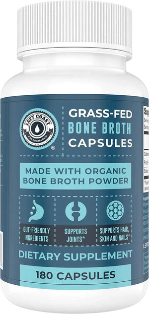 LEFT COAST PERFORMANCE - Left Coast Performance Grass-Fed Bone Broth 180 Capsulas - The Red Vitamin MX - Suplementos Alimenticios - {{ shop.shopifyCountryName }}