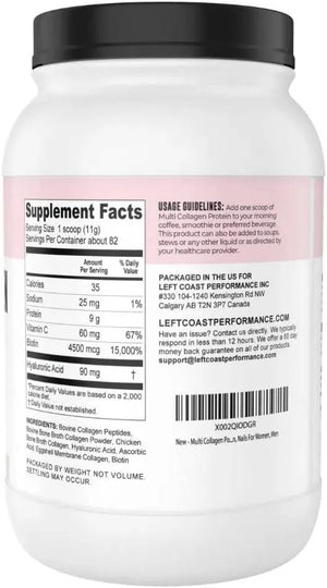 LEFT COAST PERFORMANCE - Left Coast Performance Multi Collagen Powder 908Gr. - The Red Vitamin MX - Suplementos Alimenticios - {{ shop.shopifyCountryName }}