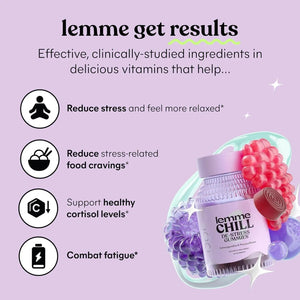 LEMME - Lemme Chill Stress Relief Gummies with 300mg KSM-66 Ashwagandha 60 Gomitas - The Red Vitamin MX - Suplementos Alimenticios - {{ shop.shopifyCountryName }}