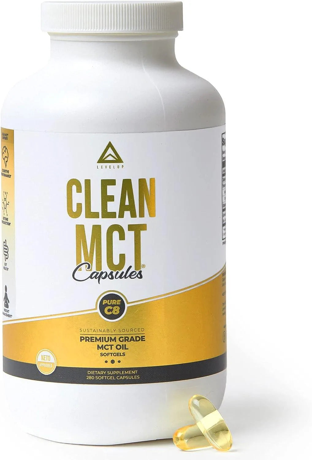 LEVELUP - LevelUp Clean MCT Oil 280 Capsulas - The Red Vitamin MX - Suplementos Alimenticios - {{ shop.shopifyCountryName }}