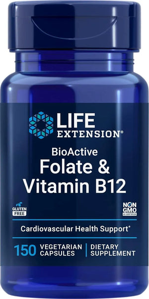 LIFE EXTENSION - Life Extension BioActive Folate & Vitamin B12 150 Capsulas - The Red Vitamin MX - Suplementos Alimenticios - {{ shop.shopifyCountryName }}