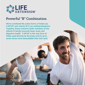 LIFE EXTENSION - Life Extension BioActive Folate & Vitamin B12 150 Capsulas - The Red Vitamin MX - Suplementos Alimenticios - {{ shop.shopifyCountryName }}