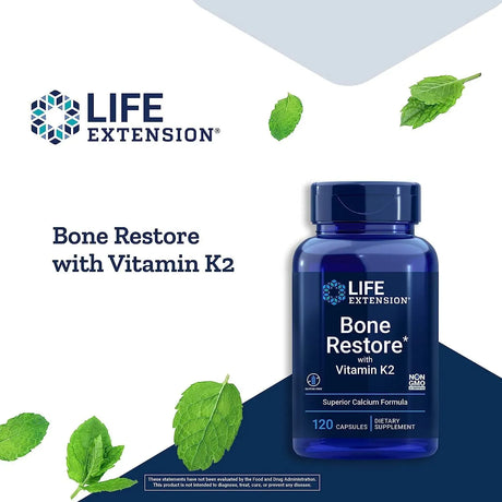 LIFE EXTENSION - Life Extension Bone Restore + Vitamin K2 120 Capsulas - The Red Vitamin MX - Suplementos Alimenticios - {{ shop.shopifyCountryName }}