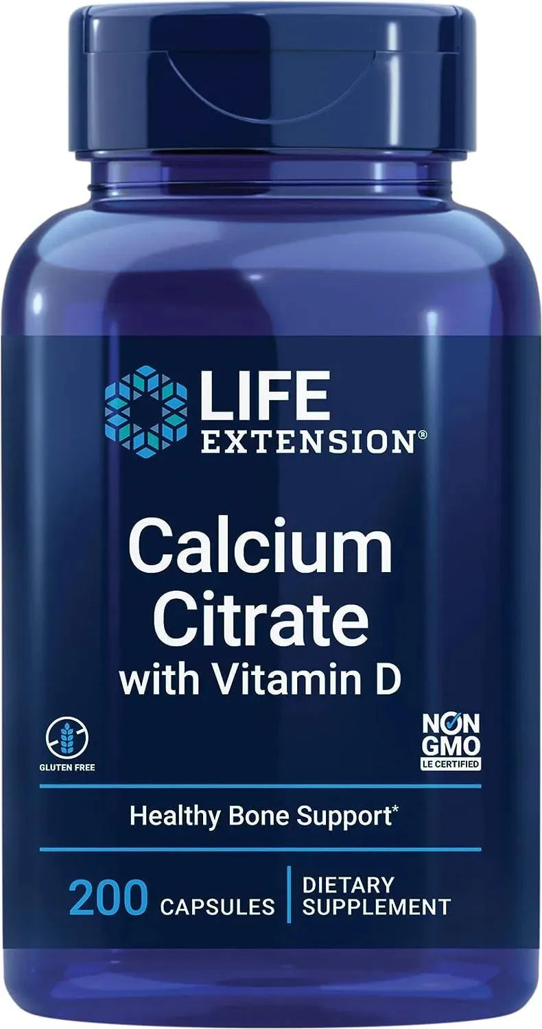 LIFE EXTENSION - Life Extension Calcium Citrate with Vitamin D 200 Capsulas - The Red Vitamin MX - Suplementos Alimenticios - {{ shop.shopifyCountryName }}