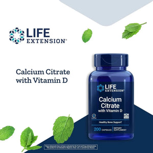 LIFE EXTENSION - Life Extension Calcium Citrate with Vitamin D 200 Capsulas - The Red Vitamin MX - Suplementos Alimenticios - {{ shop.shopifyCountryName }}