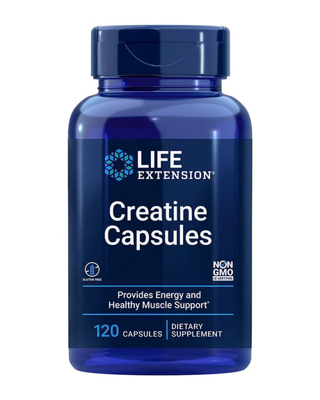 LIFE EXTENSION - Life Extension Creatine Capsules 120 Capsulas - The Red Vitamin MX - Suplementos Alimenticios - {{ shop.shopifyCountryName }}