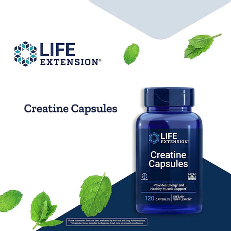 LIFE EXTENSION - Life Extension Creatine Capsules 120 Capsulas - The Red Vitamin MX - Suplementos Alimenticios - {{ shop.shopifyCountryName }}