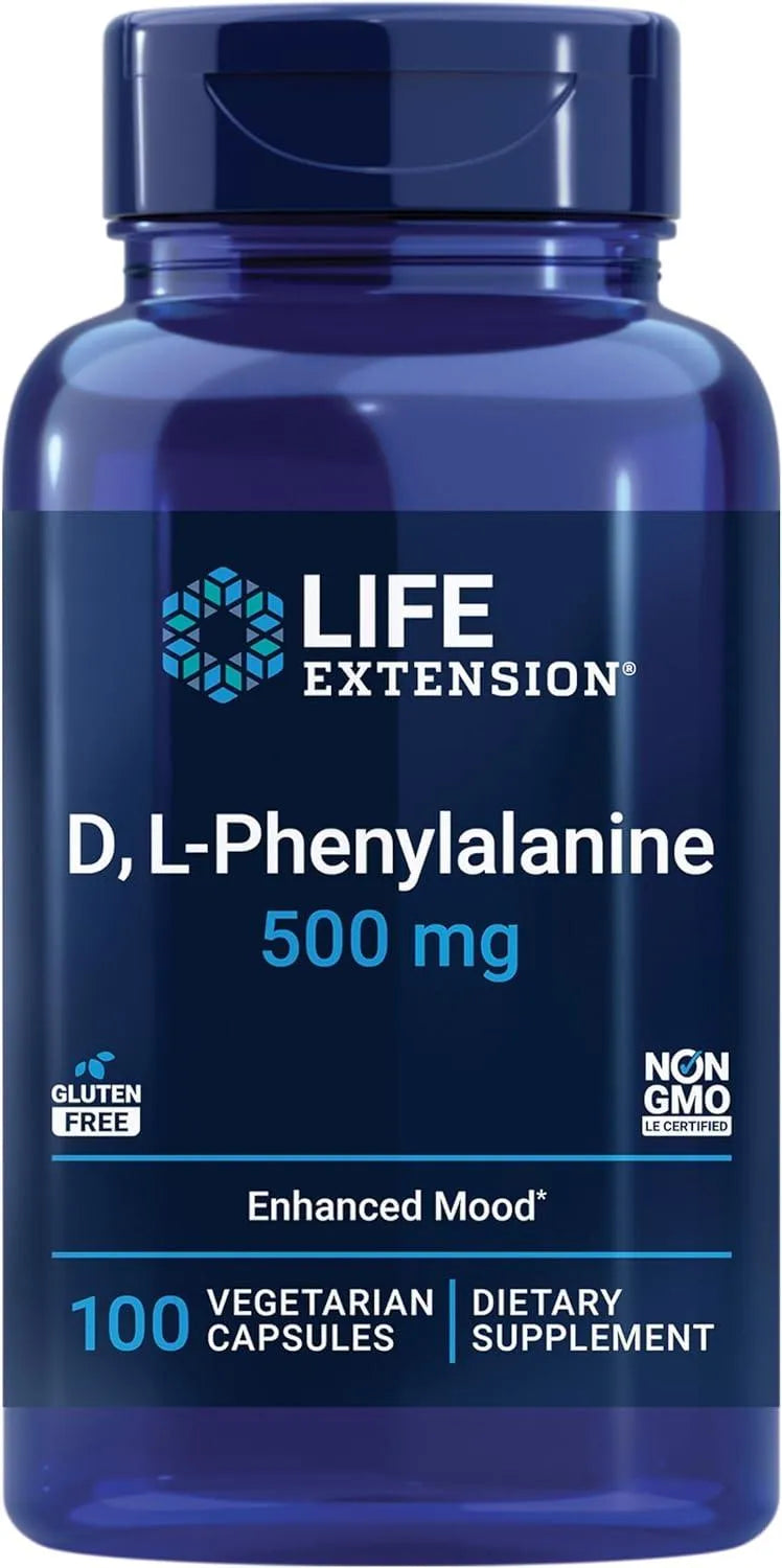 LIFE EXTENSION - Life Extension D, L-Phenylalanine 500Mg. 100 Capsulas - The Red Vitamin MX - Suplementos Alimenticios - {{ shop.shopifyCountryName }}