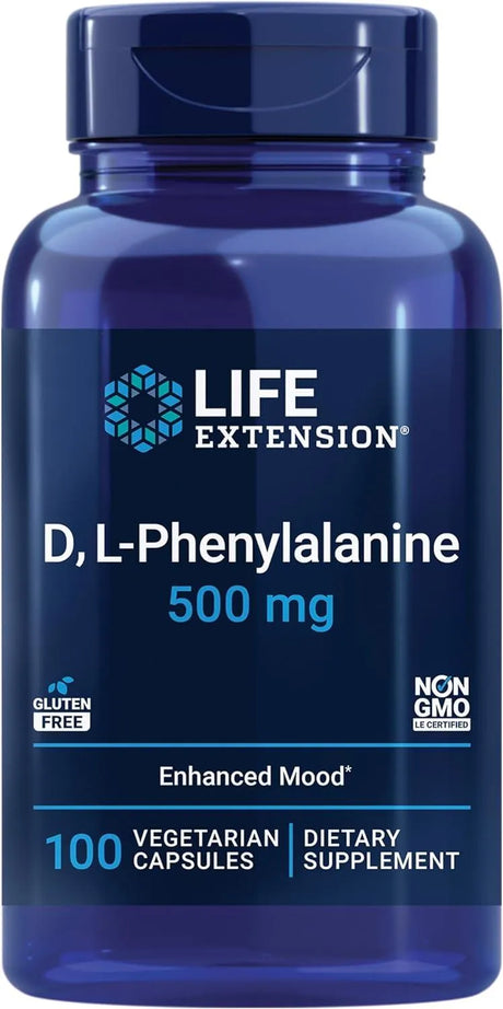 LIFE EXTENSION - Life Extension D, L-Phenylalanine 500Mg. 100 Capsulas - The Red Vitamin MX - Suplementos Alimenticios - {{ shop.shopifyCountryName }}