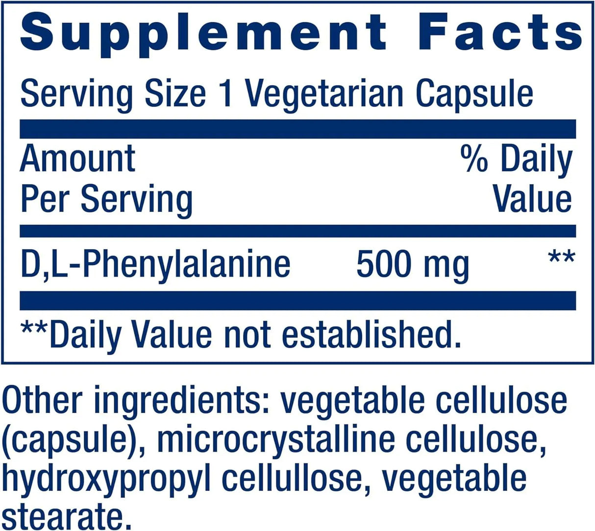 LIFE EXTENSION - Life Extension D, L-Phenylalanine 500Mg. 100 Capsulas - The Red Vitamin MX - Suplementos Alimenticios - {{ shop.shopifyCountryName }}