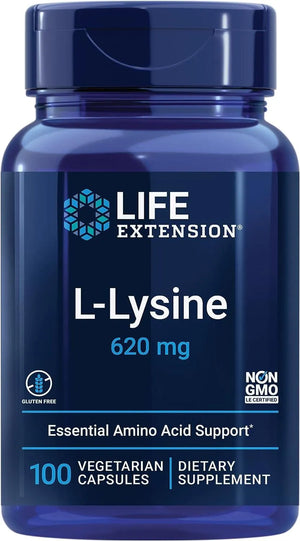 LIFE EXTENSION - Life Extension L-Lysine 620Mg. 100 Capsulas - The Red Vitamin MX - Suplementos Alimenticios - {{ shop.shopifyCountryName }}