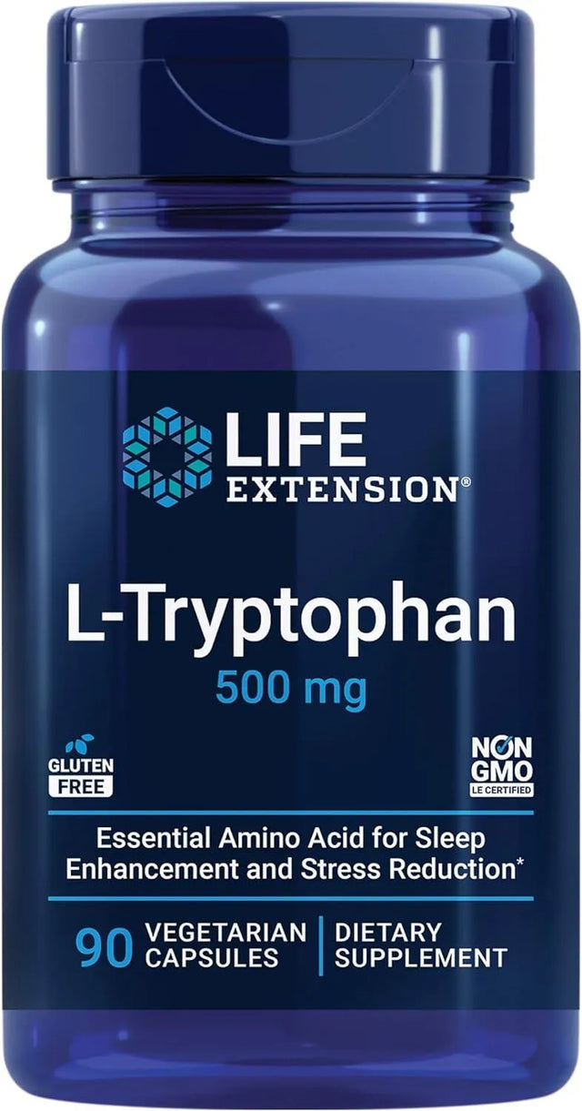 LIFE EXTENSION - Life Extension L-Tryptophan 500Mg. 90 Capsulas - The Red Vitamin MX - Suplementos Alimenticios - {{ shop.shopifyCountryName }}