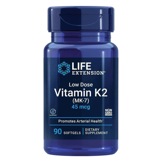 LIFE EXTENSION - Life Extension Low Dose Vitamin K2 45mcg 90 Capsulas Blandas - The Red Vitamin MX - Suplementos Alimenticios - {{ shop.shopifyCountryName }}