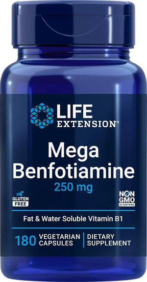 LIFE EXTENSION - Life Extension Mega Benfotiamine 250Mg. 180 Capsulas - The Red Vitamin MX - Suplementos Alimenticios - {{ shop.shopifyCountryName }}