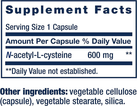 LIFE EXTENSION - Life Extension N-Acetyl-L-Cysteine (NAC) 600Mg. 60 Capsulas - The Red Vitamin MX - Suplementos Alimenticios - {{ shop.shopifyCountryName }}