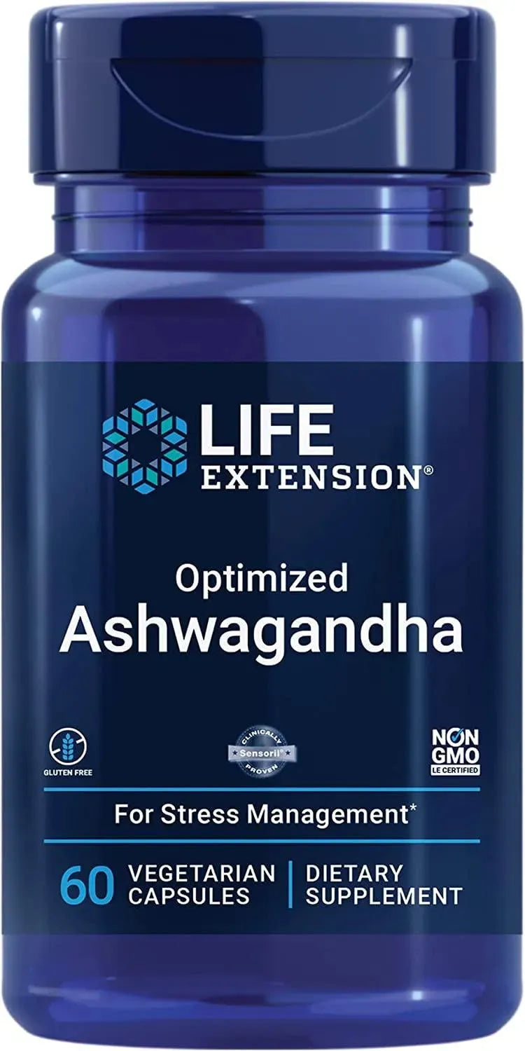 LIFE EXTENSION - Life Extension Optimized Ashwagandha 60 Capsulas - The Red Vitamin MX - Suplementos Alimenticios - {{ shop.shopifyCountryName }}