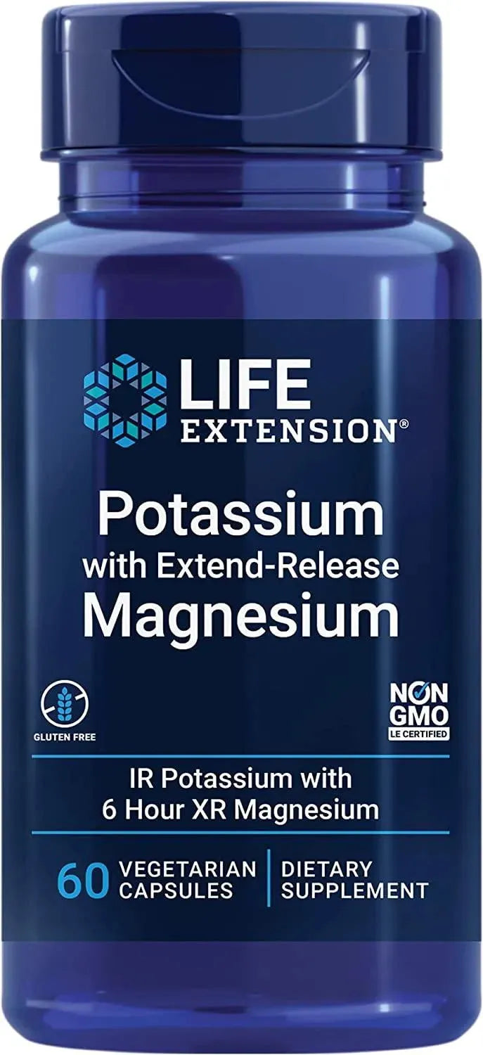 LIFE EXTENSION - Life Extension Potassium with Extend-Release Magnesium 60 Capsulas - The Red Vitamin MX - Suplementos Alimenticios - {{ shop.shopifyCountryName }}