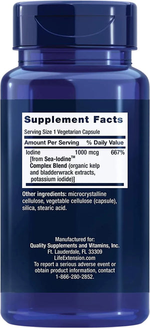 LIFE EXTENSION - Life Extension Sea-Iodine 1000Mcg. 60 Capsulas - The Red Vitamin MX - Suplementos Alimenticios - {{ shop.shopifyCountryName }}