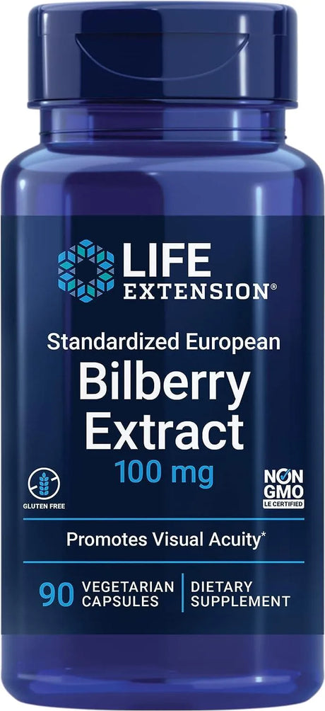 LIFE EXTENSION - Life Extension Standardized European Bilberry Extract 100Mg. 90 Capsulas - The Red Vitamin MX - Suplementos Alimenticios - {{ shop.shopifyCountryName }}