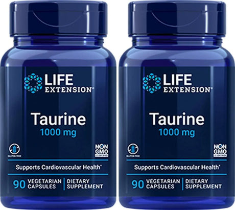 LIFE EXTENSION - Life Extension Taurine 1000Mg. 90 Capsulas 2 Pack - The Red Vitamin MX - Suplementos Alimenticios - {{ shop.shopifyCountryName }}