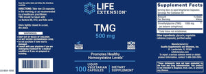 LIFE EXTENSION - Life Extension TMG 500Mg. 100 Capsulas 2 Pack - The Red Vitamin MX - Suplementos Alimenticios - {{ shop.shopifyCountryName }}