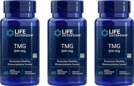 LIFE EXTENSION - Life Extension TMG 500Mg. 60 Capsulas 3 Pack - The Red Vitamin MX - Suplementos Alimenticios - {{ shop.shopifyCountryName }}