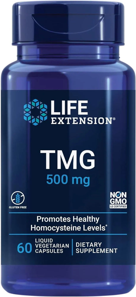 LIFE EXTENSION - Life Extension TMG 500Mg. 60 Capsulas - The Red Vitamin MX - Suplementos Alimenticios - {{ shop.shopifyCountryName }}