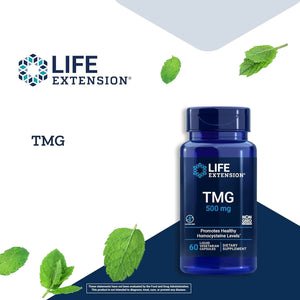 LIFE EXTENSION - Life Extension TMG 500Mg. 60 Capsulas - The Red Vitamin MX - Suplementos Alimenticios - {{ shop.shopifyCountryName }}