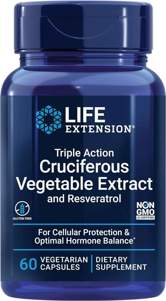 LIFE EXTENSION - Life Extension Triple Action Cruciferous Vegetable Extract & Resveratrol 60 Capsulas - The Red Vitamin MX - Suplementos Alimenticios - {{ shop.shopifyCountryName }}