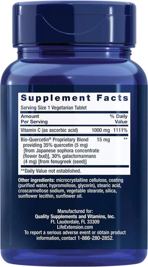 LIFE EXTENSION - Life Extension Vitamin C with Bio-Quercetin 1000Mg. 60 Tabletas - The Red Vitamin MX - Suplementos Alimenticios - {{ shop.shopifyCountryName }}
