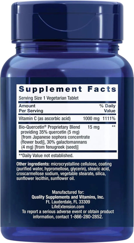 LIFE EXTENSION - Life Extension Vitamin C with Bio-Quercetin 1000Mg. 60 Tabletas - The Red Vitamin MX - Suplementos Alimenticios - {{ shop.shopifyCountryName }}