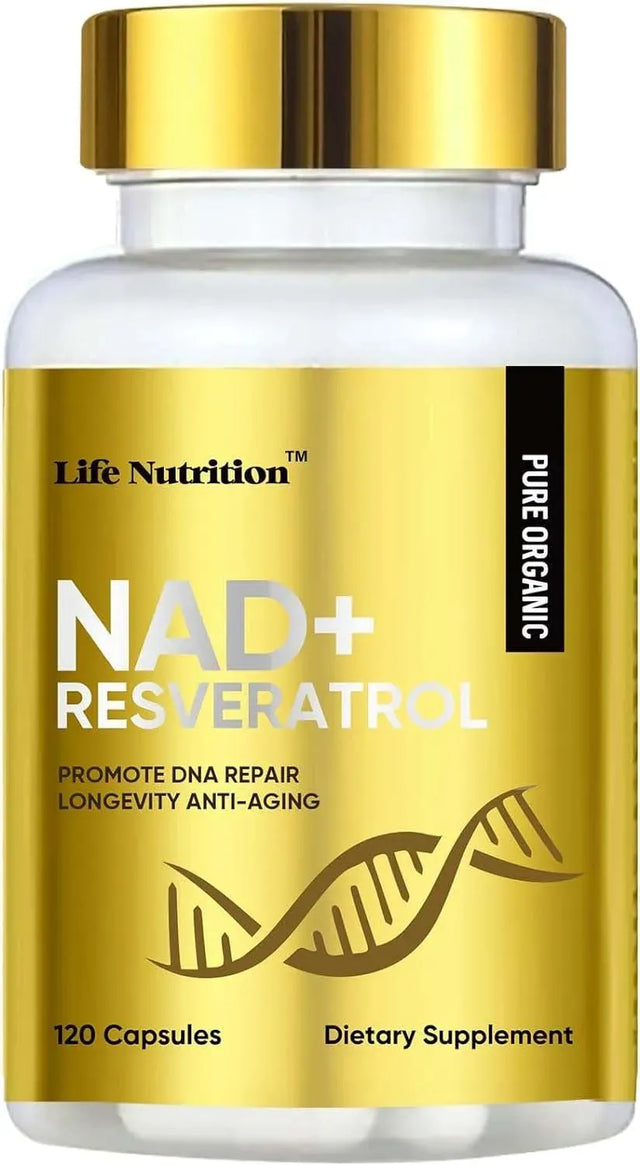 LIFE NUTRITION - Life Nutrition NAD+ Resveratrol Boosting 120 Capsulas - The Red Vitamin MX - Suplementos Alimenticios - {{ shop.shopifyCountryName }}