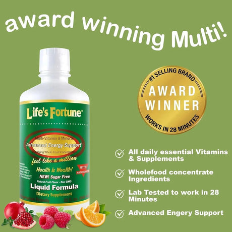 LIFE'S FORTUNE - Life's Fortune Whole Food Multivitamin Liquid 946Ml. - The Red Vitamin MX - Suplementos Alimenticios - {{ shop.shopifyCountryName }}