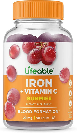 LIFEABLE - Lifeable Iron Gummies with Vitamin C 20Mg. 90 Gomitas - The Red Vitamin MX - Suplementos Alimenticios - {{ shop.shopifyCountryName }}