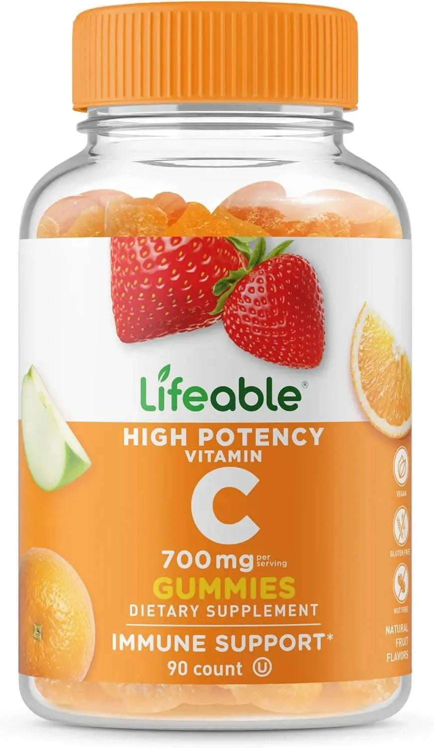 LIFEABLE - Lifeable Vitamin C 700Mg. 90 Gomitas - The Red Vitamin MX - Suplementos Alimenticios - {{ shop.shopifyCountryName }}