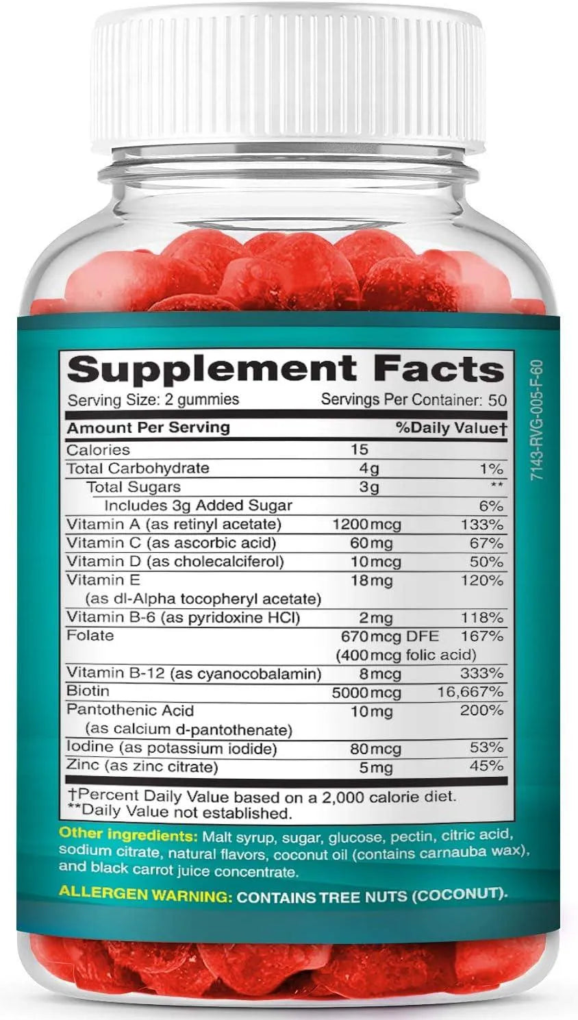 LIFECENTRIC HEALTH - LifeCentric Health Hair Skin and Nails Gummies High Potency Biotin 5000mcg 100 Gomitas - The Red Vitamin MX - Suplementos Alimenticios - {{ shop.shopifyCountryName }}