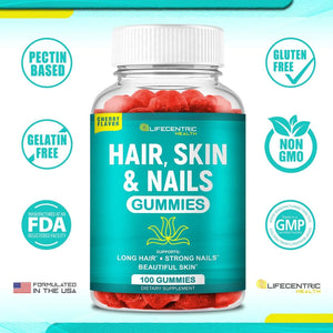 LIFECENTRIC HEALTH - LifeCentric Health Hair Skin and Nails Gummies High Potency Biotin 5000mcg 100 Gomitas - The Red Vitamin MX - Suplementos Alimenticios - {{ shop.shopifyCountryName }}